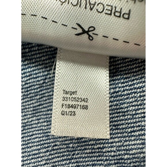 Wild Fable Juniors 17 R Super High Rise Rolled Cuff Jean Shorts Blue Medium Wash - Picture 8 of 12